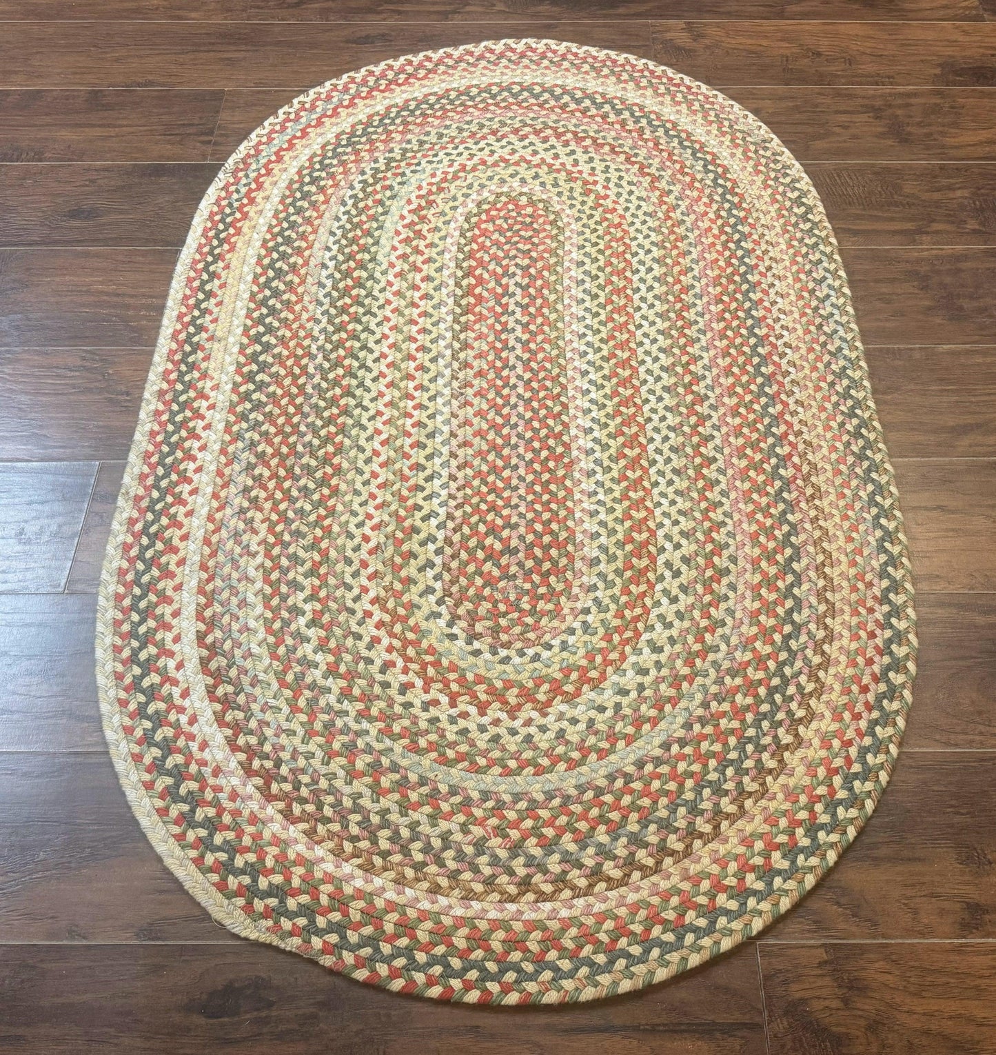 Braided American Oval Rug 3x5, Multicolor, Hand Braided