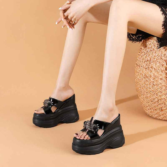 Women's Outer Wear Platform Wedge Slippers