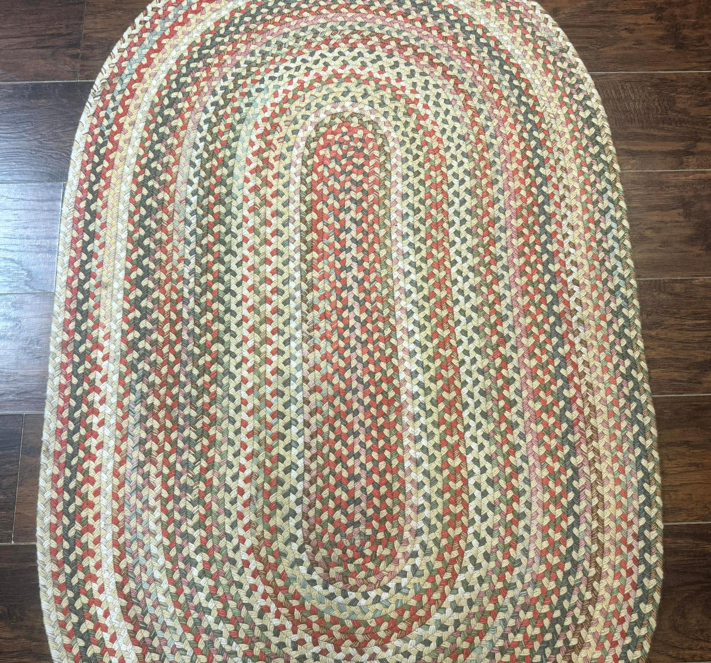 Braided American Oval Rug 3x5, Multicolor, Hand Braided