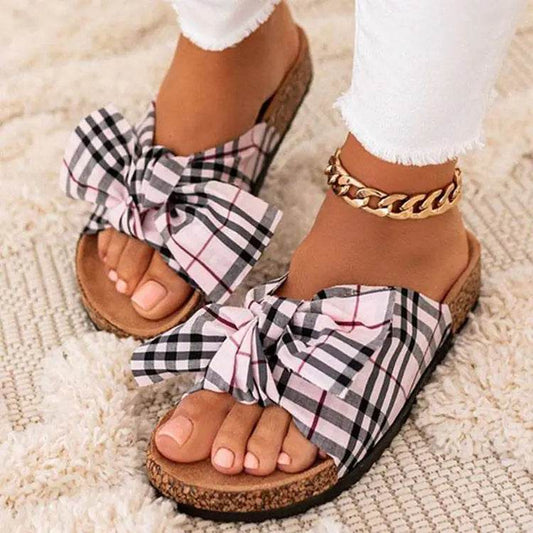 Chic Leopard Bowknot Summer Sandals - Solstik