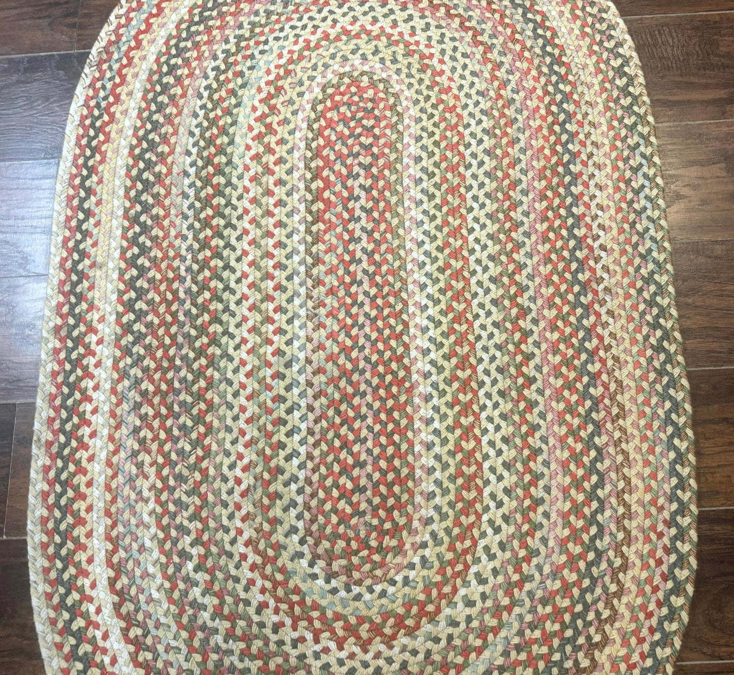 Braided American Oval Rug 3x5, Multicolor, Hand Braided