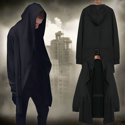 Gothic Hooded Cardigan Long Sleeves Cloak Men's
