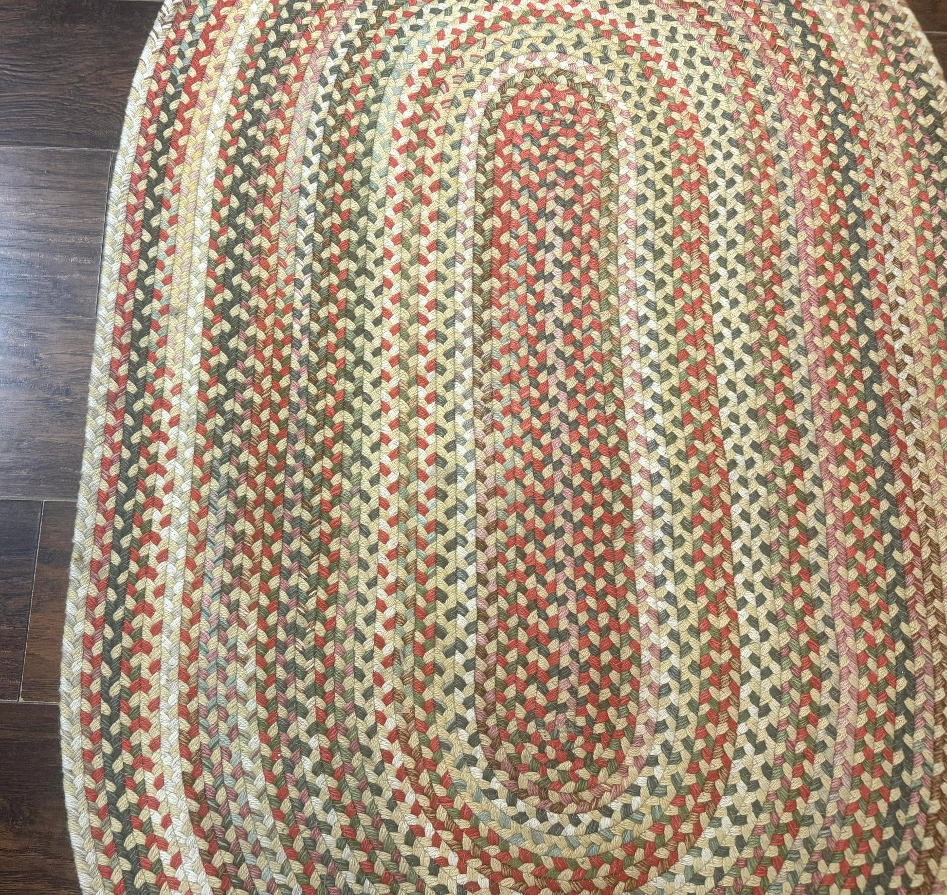 Braided American Oval Rug 3x5, Multicolor, Hand Braided