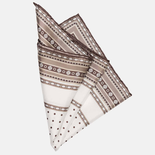 Pois - Silk Pocket Square - Sand - Solstik
