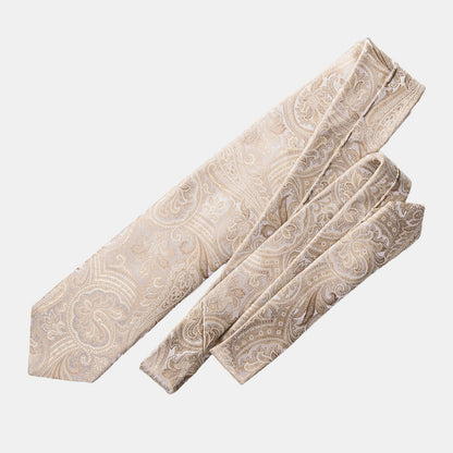 Montecarlo - Silk Jacquard Tie - Champagne - Solstik
