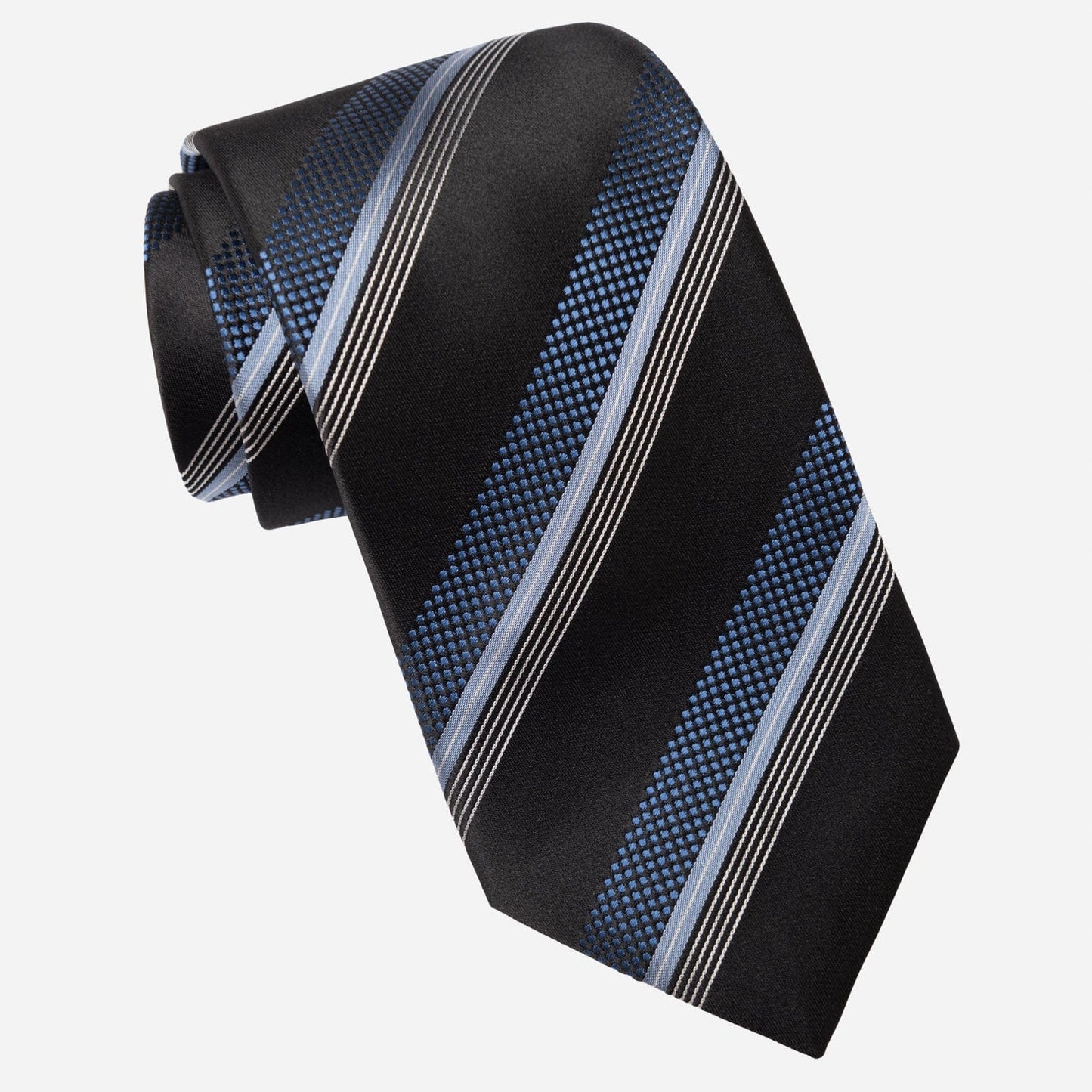 Corso - Silk Jacquard Tie - Black & Blue - Solstik
