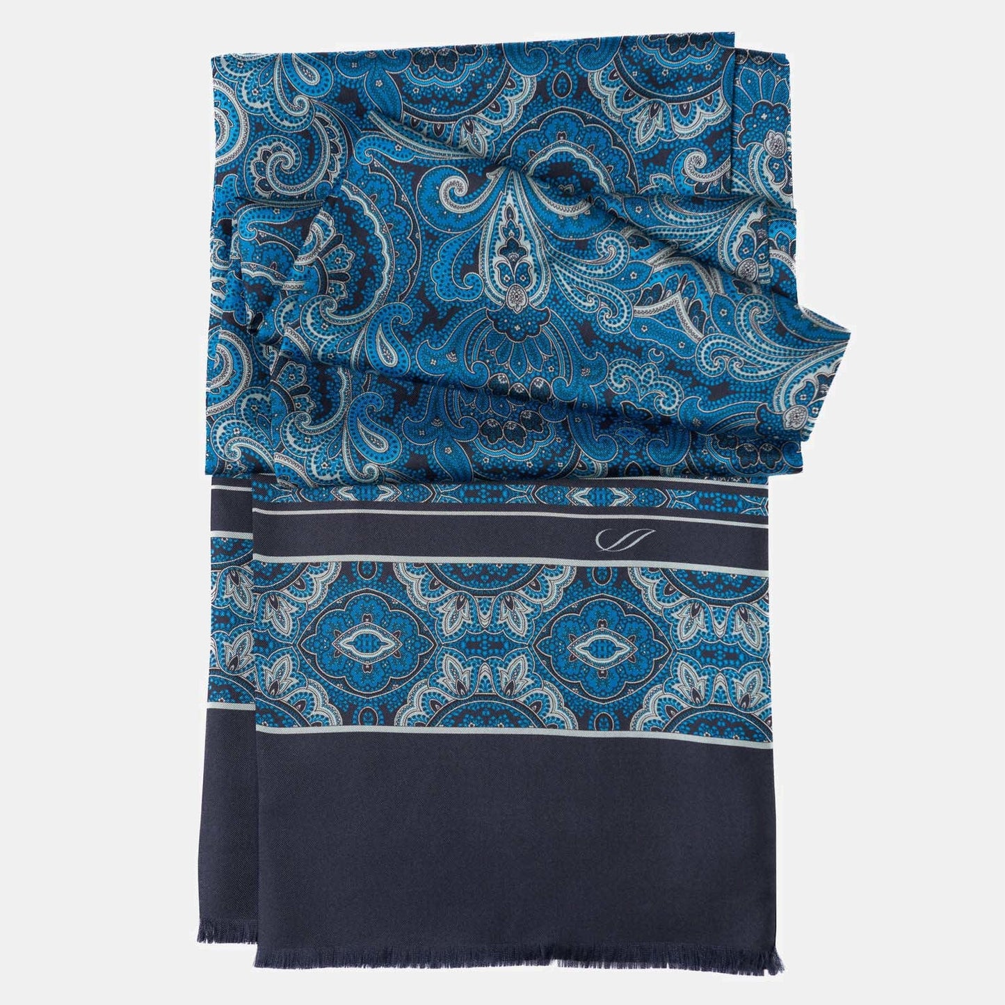 Ferrara - Silk Scarf - Blue - Solstik