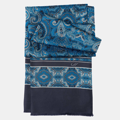 Ferrara - Silk Scarf - Blue - Solstik