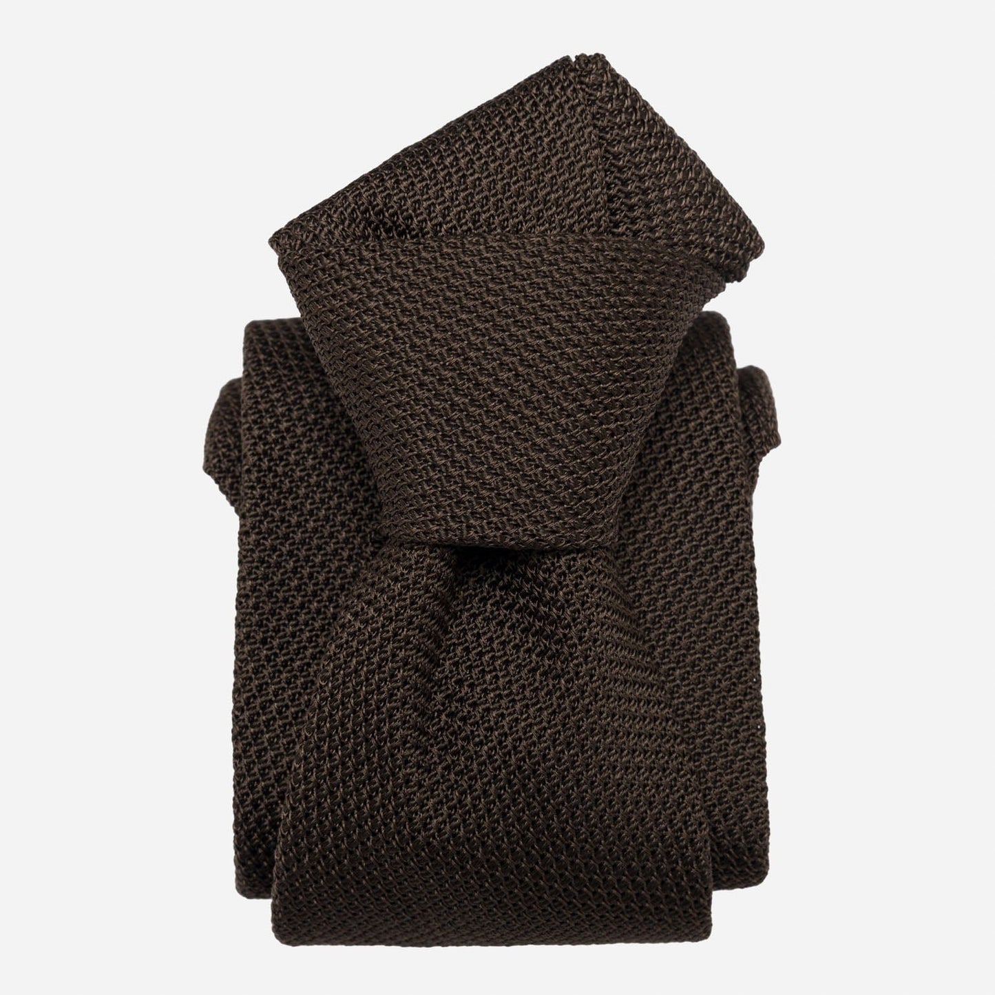Mocha - Brown Silk Grenadine Tie - Solstik