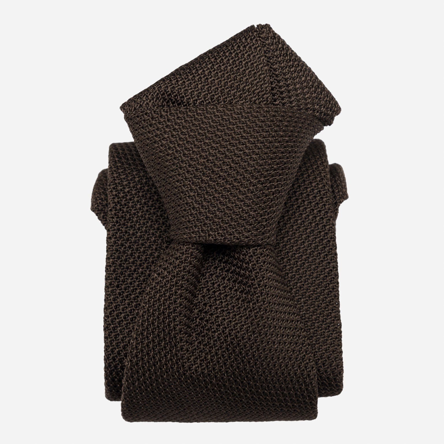 Mocha - Brown Silk Grenadine Tie - Solstik