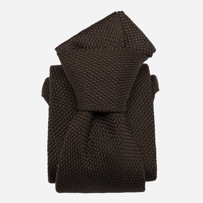 Mocha - Brown Silk Grenadine Tie - Solstik