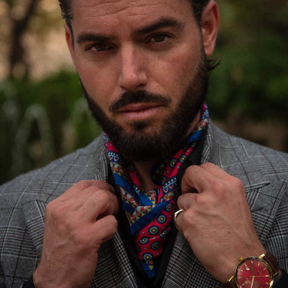 Toscana - Silk Neckerchief - Cranberry - Solstik