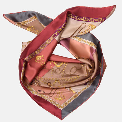 Gabriella - Silk Foulard - Rosewood - Solstik