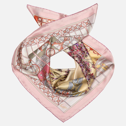 Garden of Dreams - Silk Foulard - Pink - Solstik