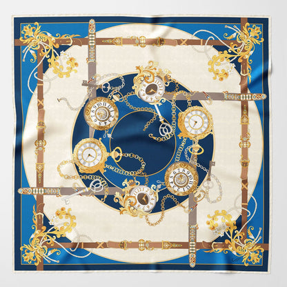 Moment in Time - Silk Foulard - Blue - Solstik