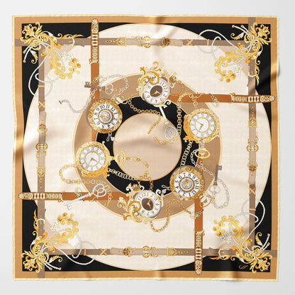 Moment in Time - Silk Foulard - Gold - Solstik