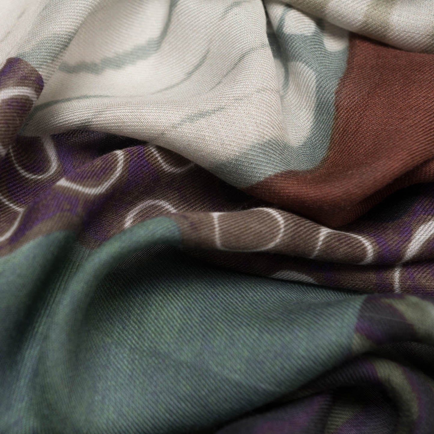 Atri - Long Silk Scarf- Blue - Solstik