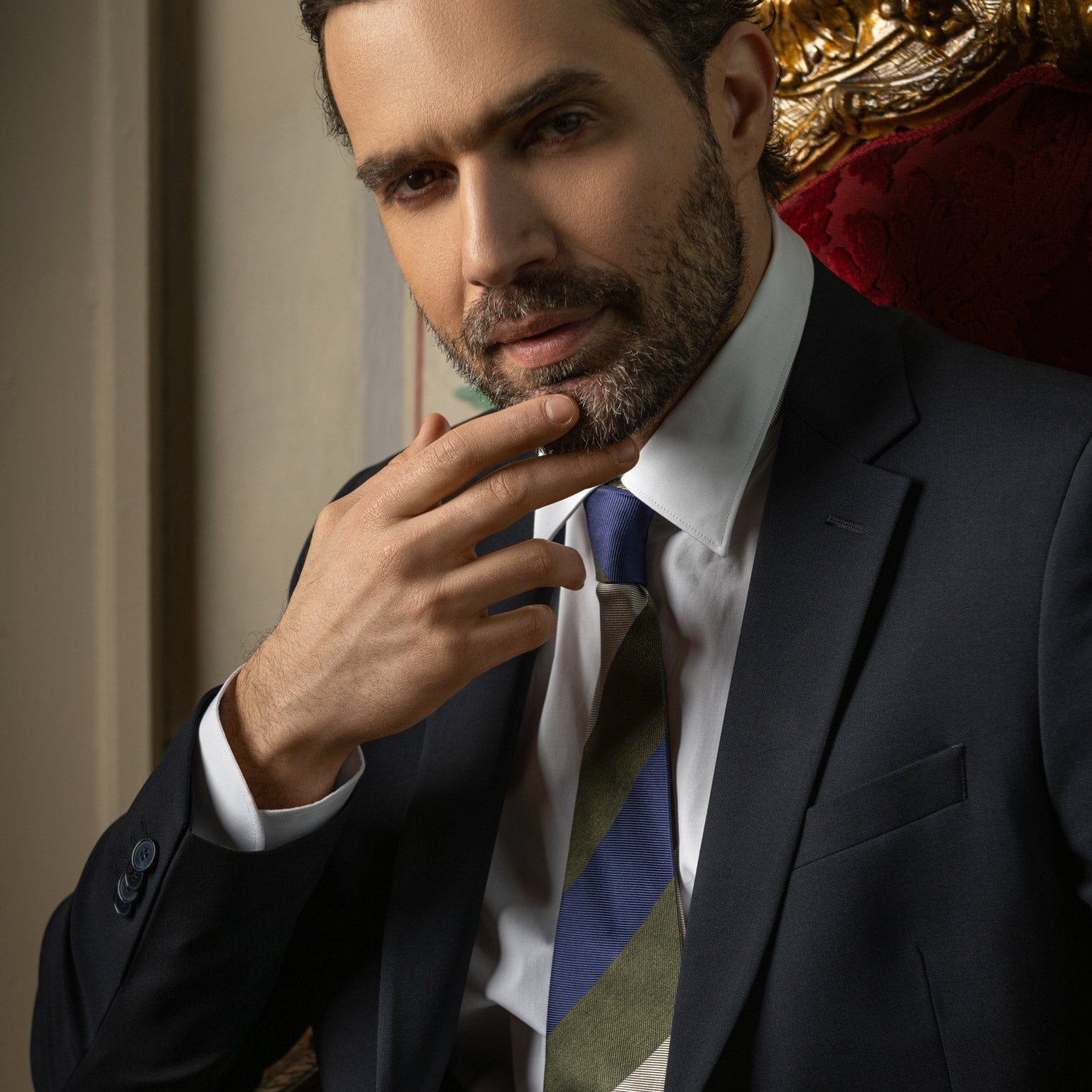 Conero - Silk Jacquard Tie - Sage Green - Solstik