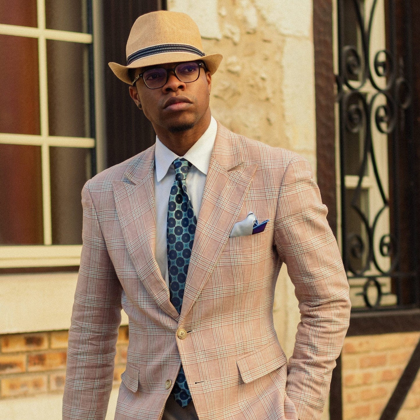 Harmony - Silk Pocket Square - Blue - Solstik