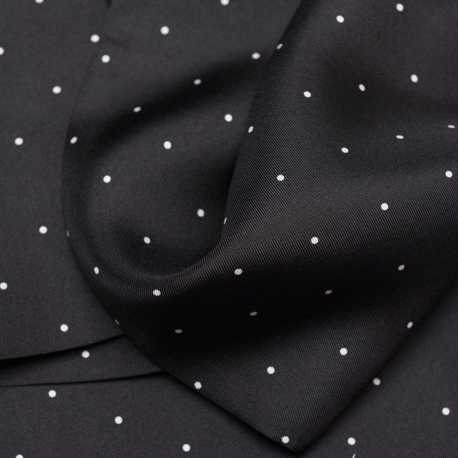 Savona - Slim Silk Scarf - Black - Solstik