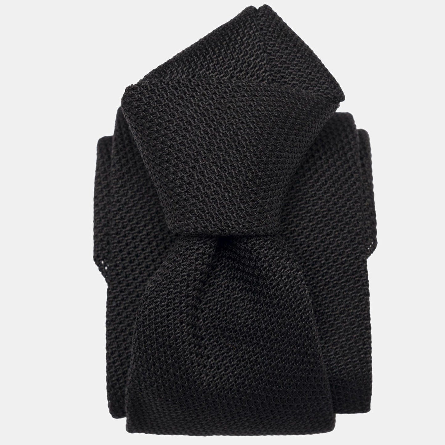 Nero - Black Silk Grenadine Tie - Solstik