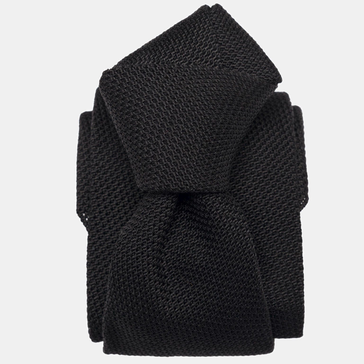 Nero - Black Silk Grenadine Tie - Solstik