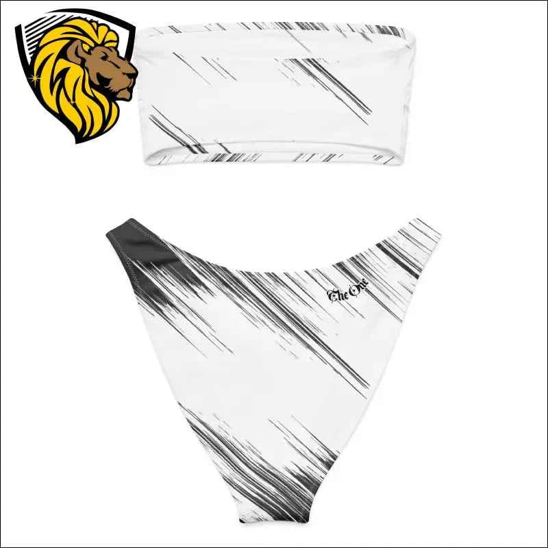 Black & White bandeau bikini