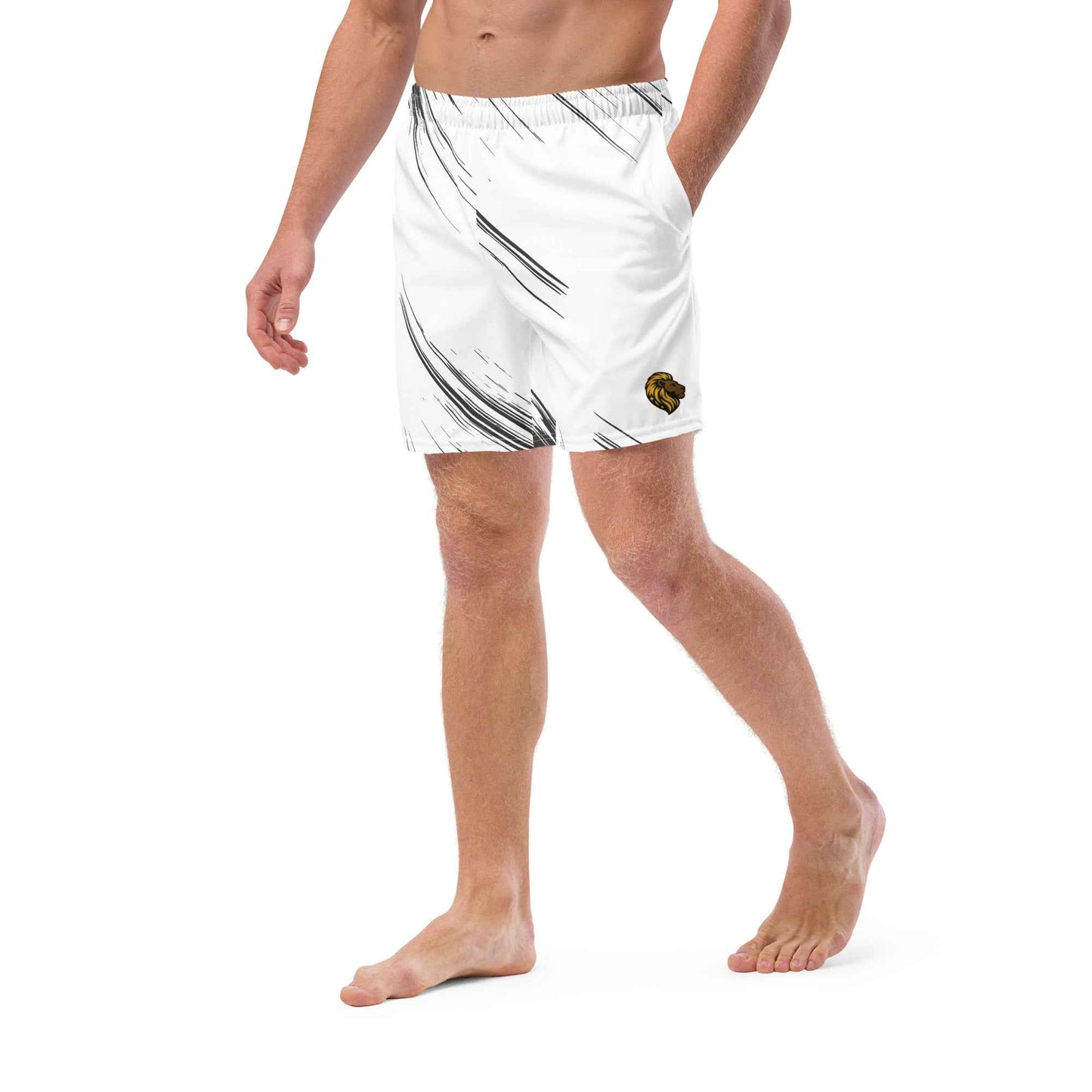 Black & White Swim Trunks
