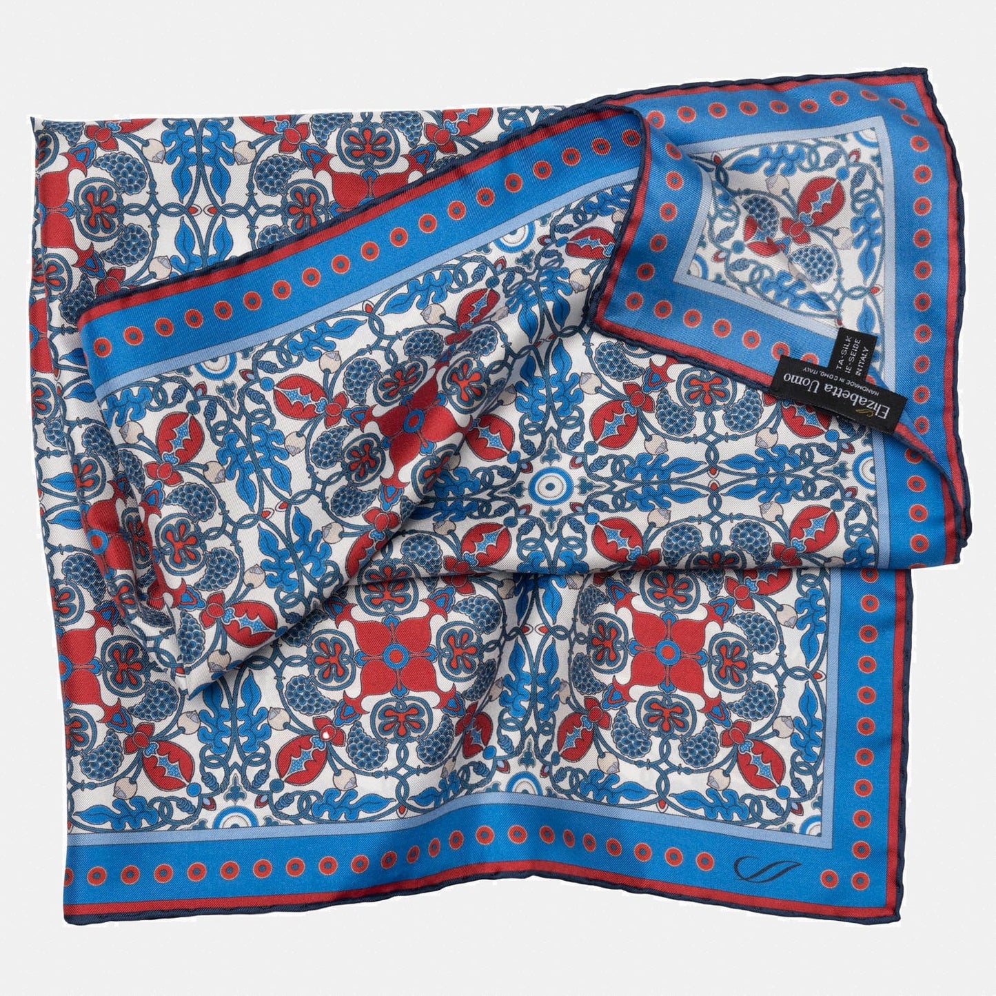 Barbaresco - Silk Neckerchief - Blue and Red - Solstik
