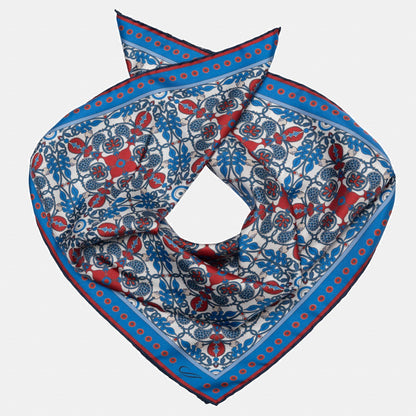 Barbaresco - Silk Neckerchief - Blue and Red - Solstik