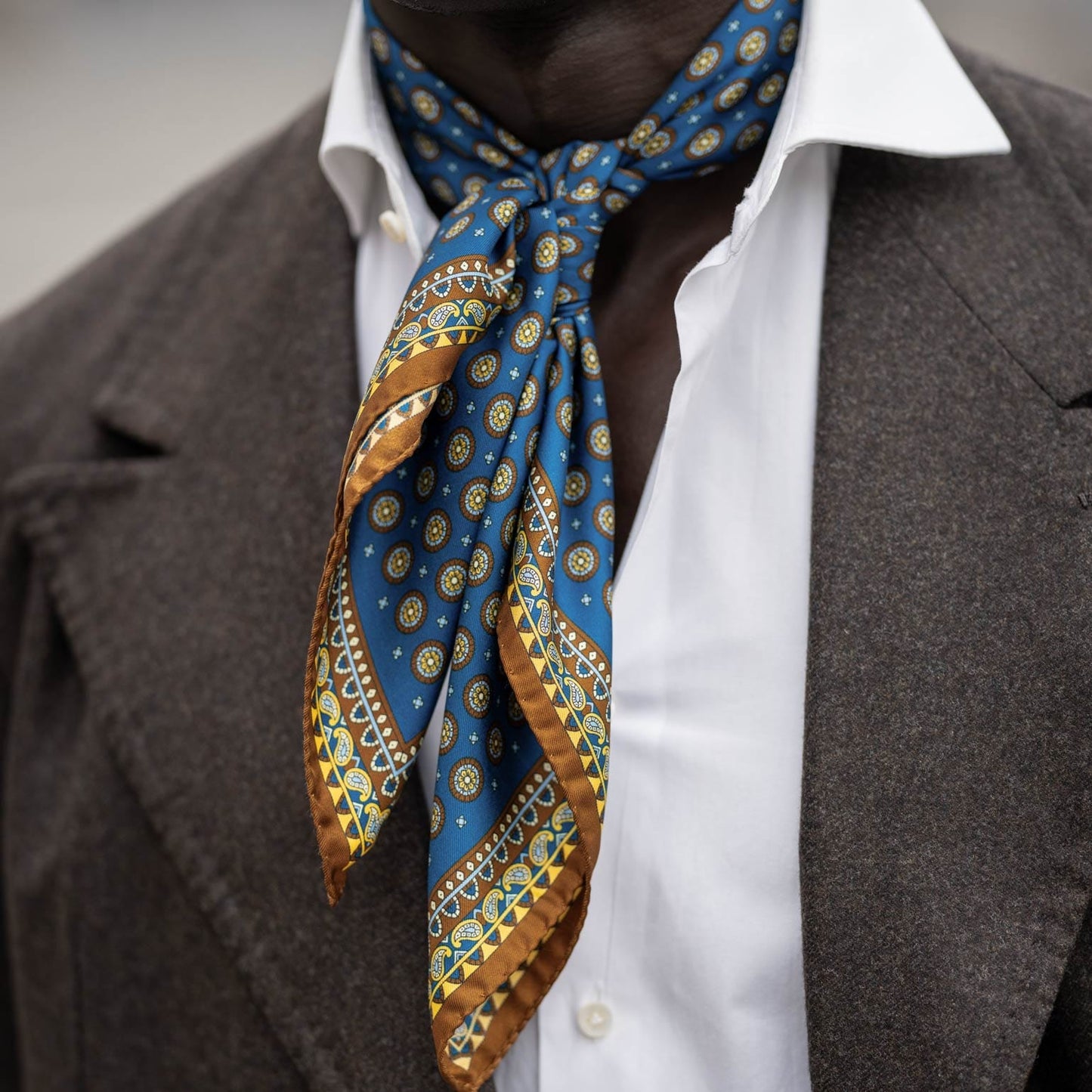 Toscana - Silk Neckerchief - Prussian Blue - Solstik