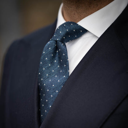 Mattei - Silk Grenadine Tie - Blue - Solstik