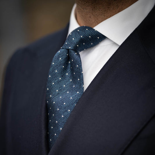 Mattei - Silk Grenadine Tie - Blue - Solstik