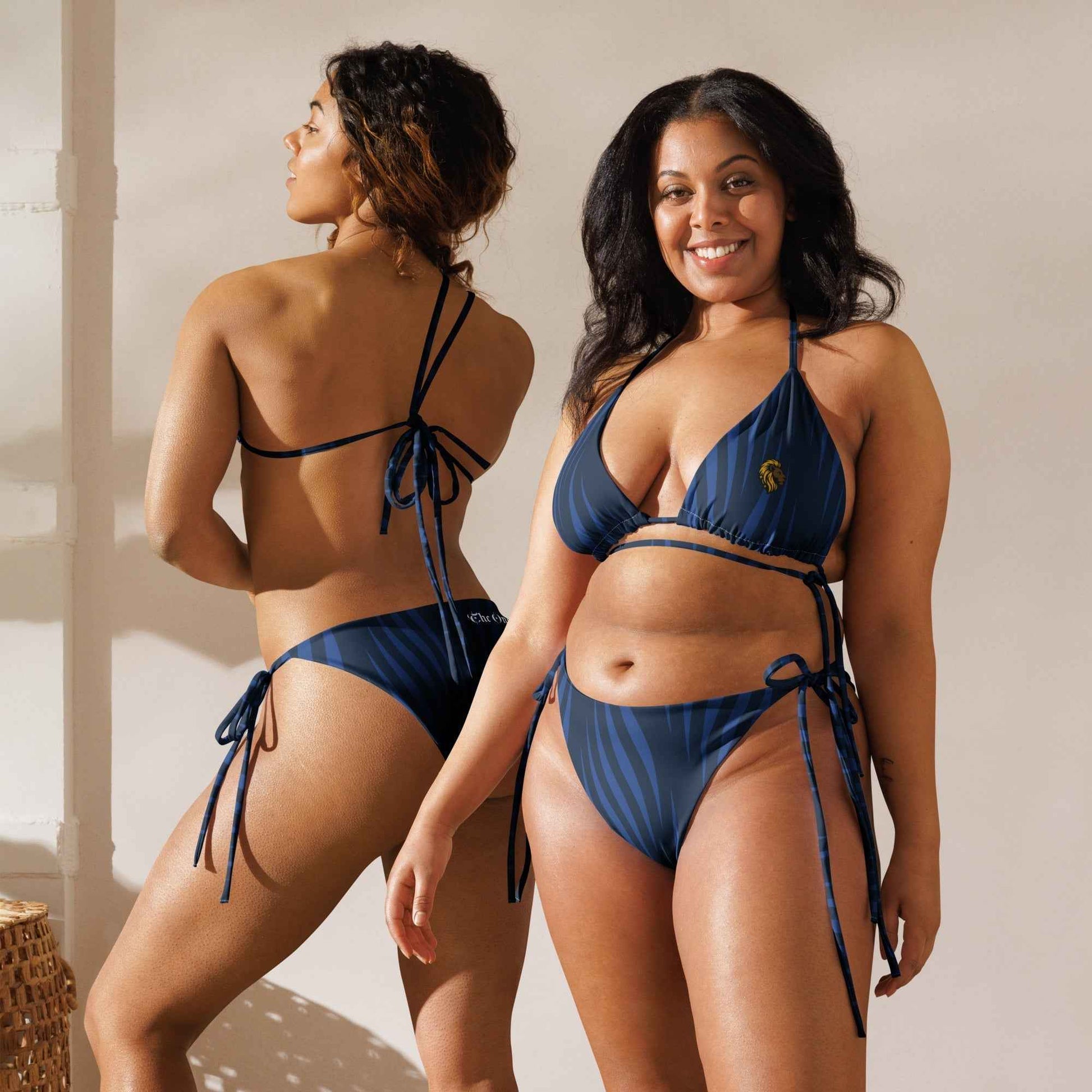 Blue Leaf string bikini