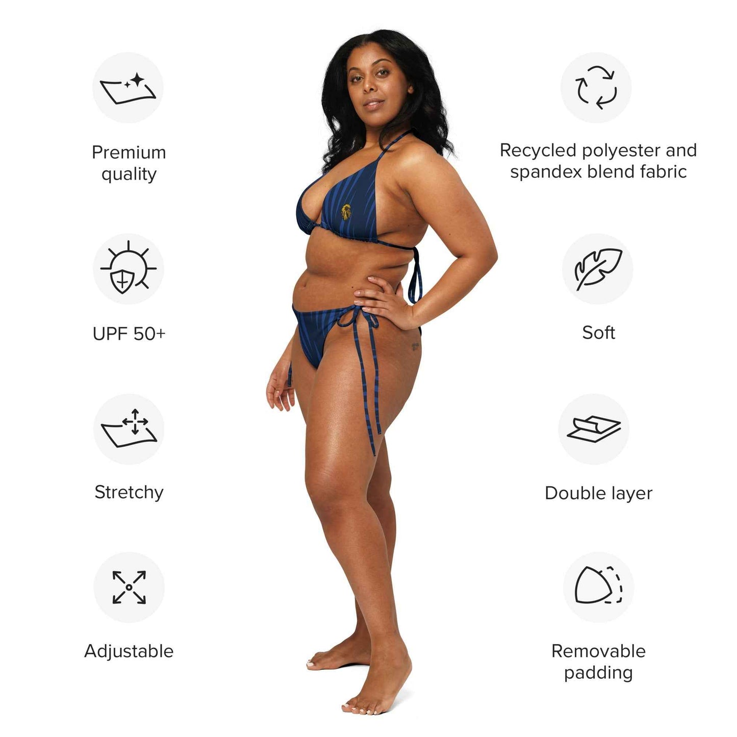 Blue Leaf string bikini