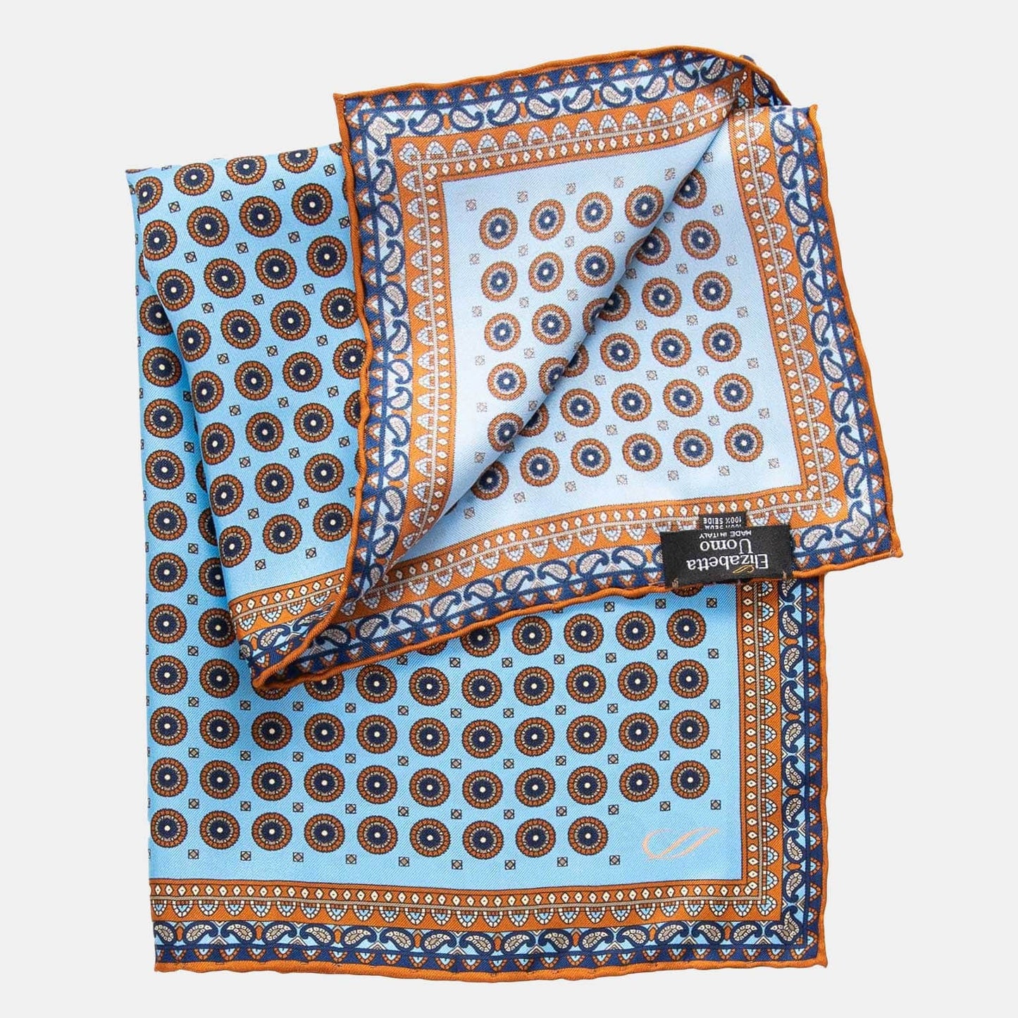 Imola - Silk Pocket Square - Sky Blue - Solstik