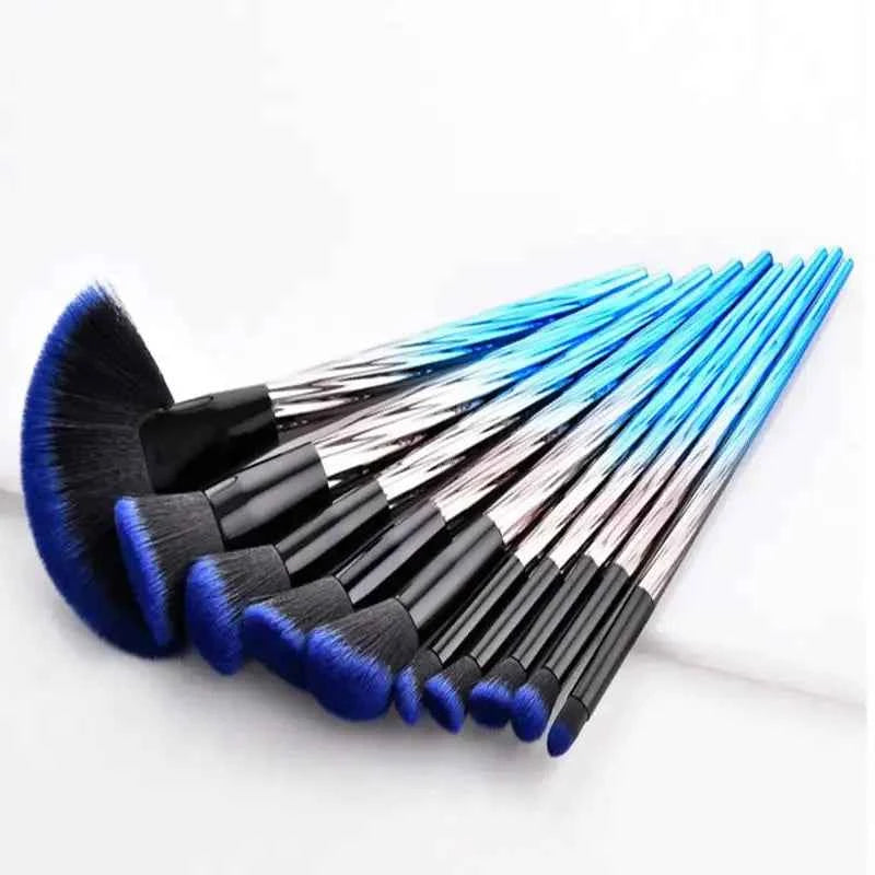 Solstik Blue Ocean Makeup Brush Set - Sleek & Durable