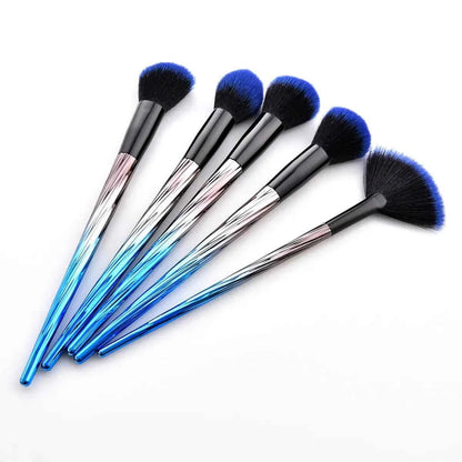 Solstik Blue Ocean Makeup Brush Set - Sleek & Durable