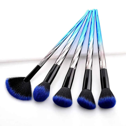 Solstik Blue Ocean Makeup Brush Set - Sleek & Durable