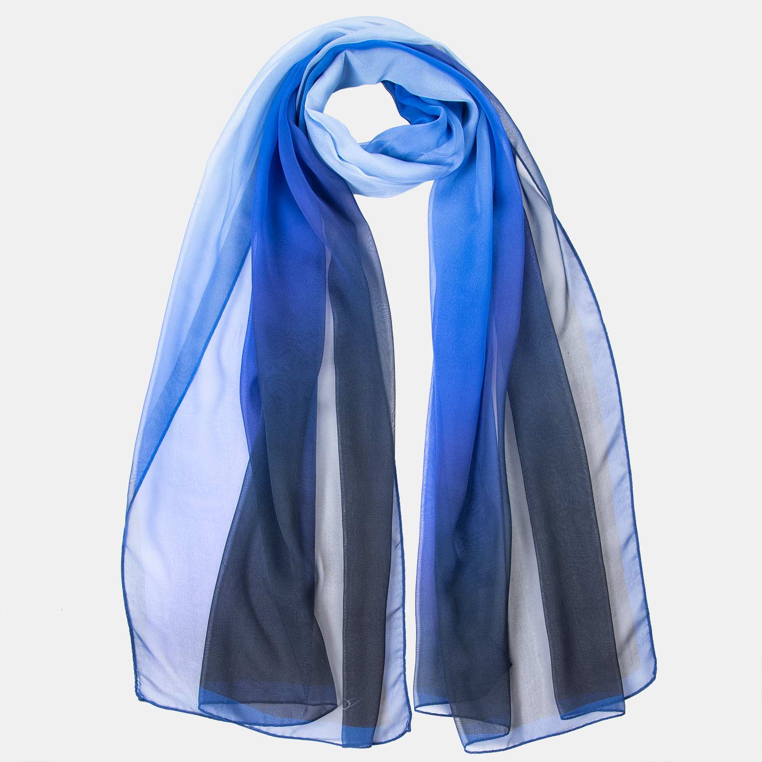 Sophia - Silk Scarf Shawl - Cobalt Blue - Solstik