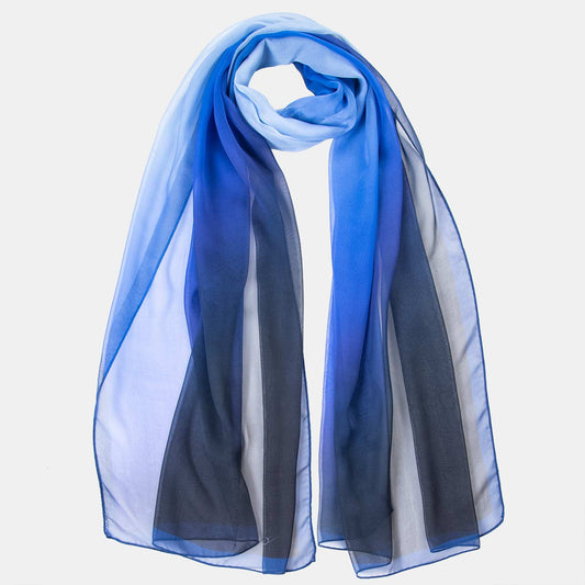 Sophia - Silk Scarf Shawl - Cobalt Blue - Solstik