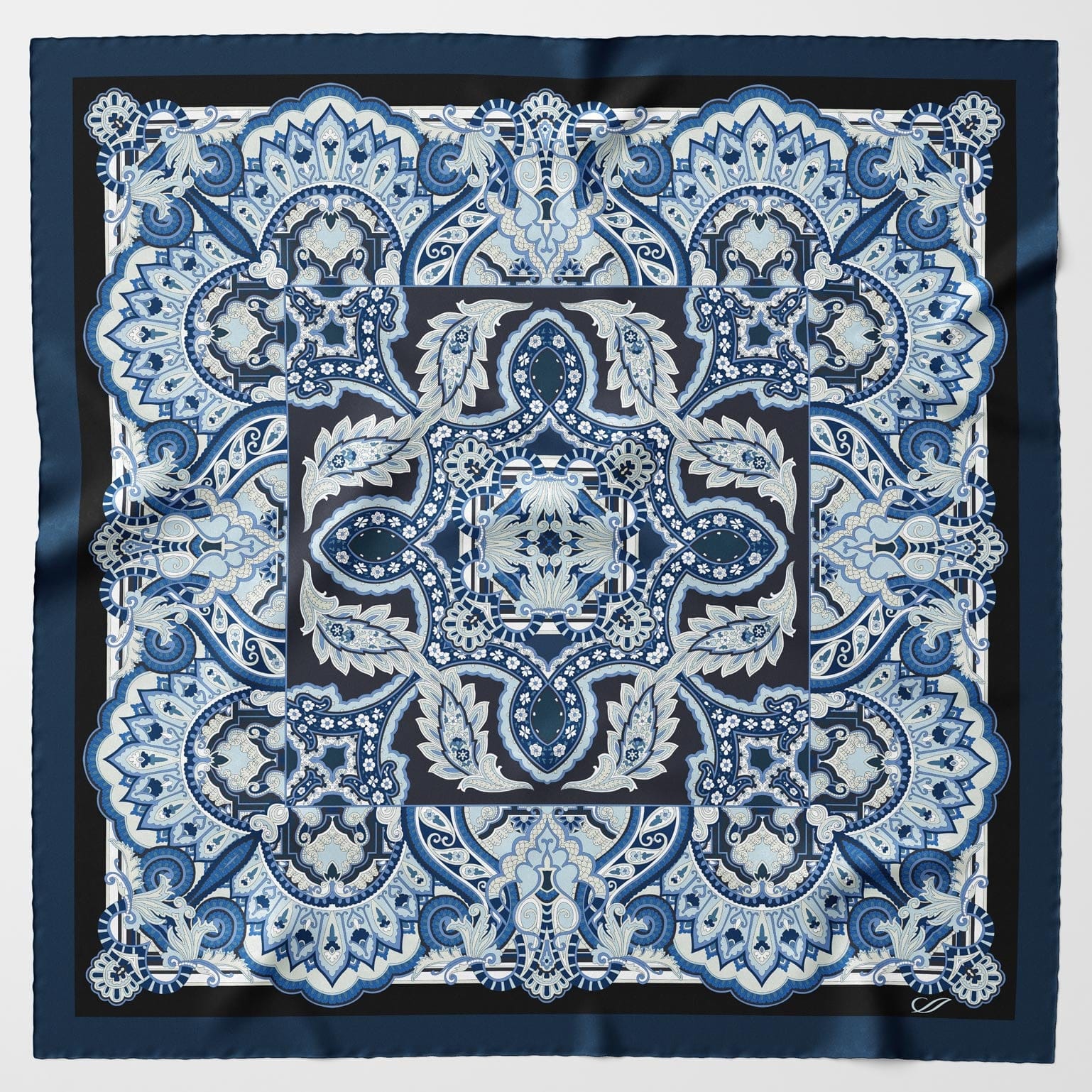 Malta - Silk Foulard - Royal Blue - Solstik