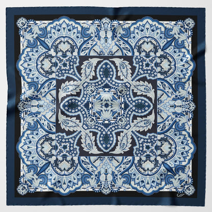 Malta - Silk Foulard - Royal Blue - Solstik