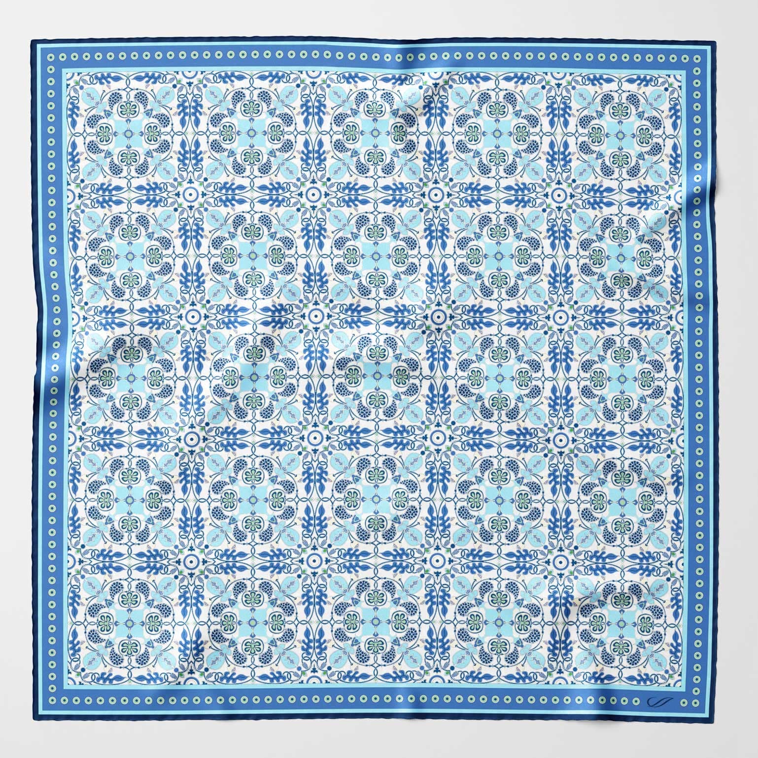 Barbaresco - Silk Neckerchief - Blue - Solstik