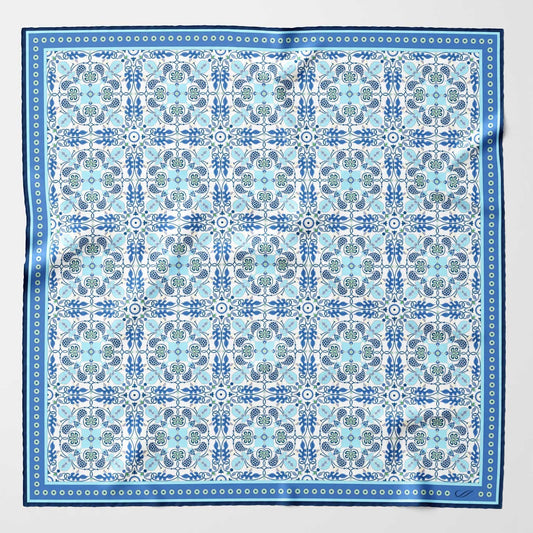 Barbaresco - Silk Neckerchief - Blue - Solstik