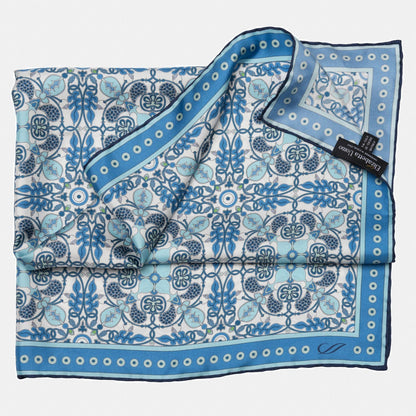 Barbaresco - Silk Neckerchief - Blue - Solstik