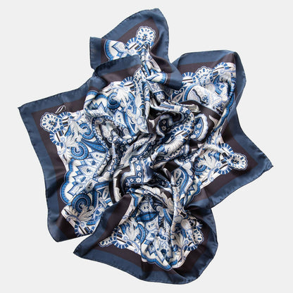 Malta - Silk Foulard - Royal Blue - Solstik