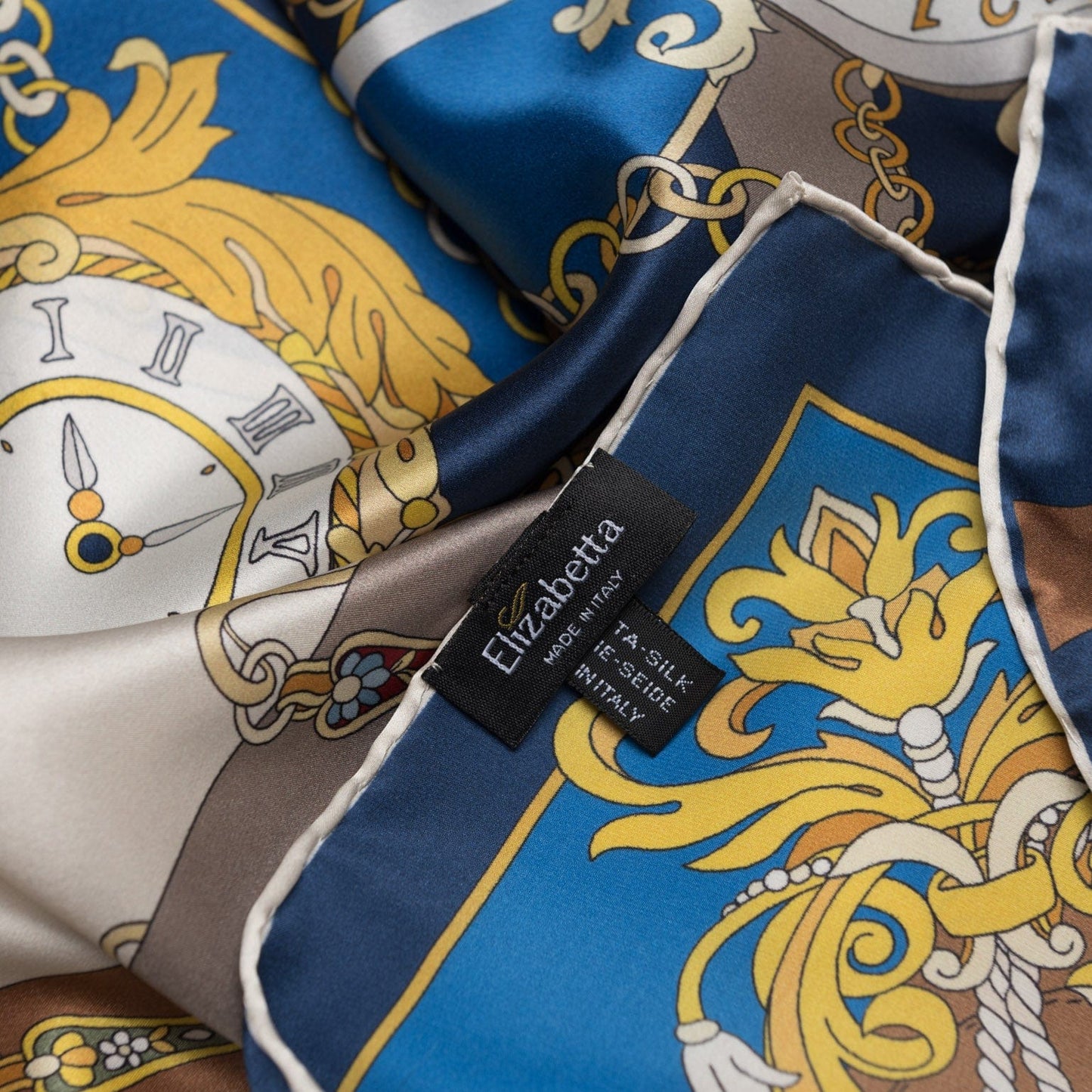 Moment in Time - Silk Foulard - Blue - Solstik