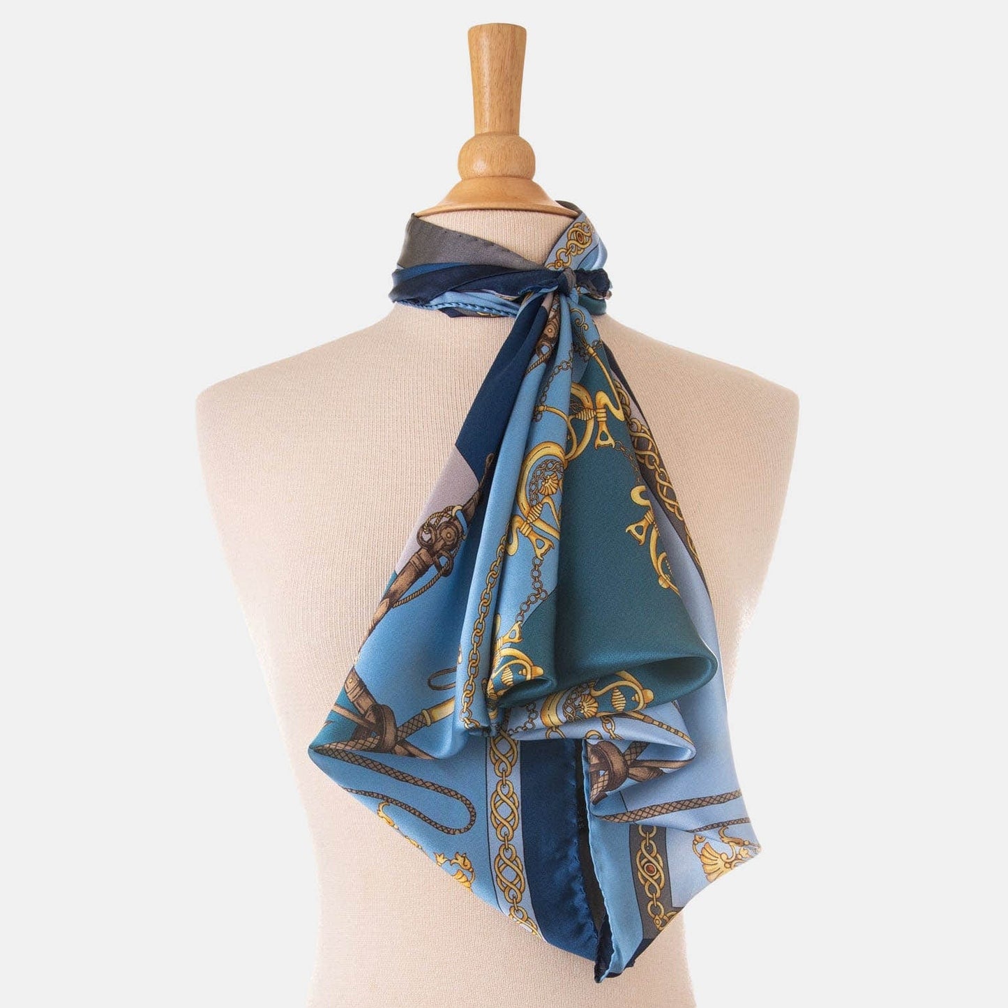 Gabriella - Silk Foulard - Azure - Solstik