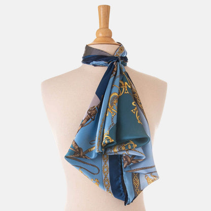 Gabriella - Silk Foulard - Azure - Solstik